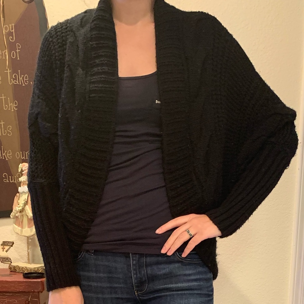 Black knit sweater